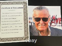 Stan Lee Autographié 8x10 Photo, Signé, Authentique, Coa