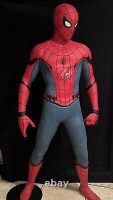 Stan Lee Signé Spider - Homme Taille De Vie Statue Beckett Authenticité