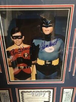 Super Rare Adam West, Burt Ward Signé Batman & Robin Photo Authentique