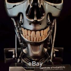 Terminator T-800 Signé Par Arnold Schwarzenegger Head Skull Skeleton Autographié