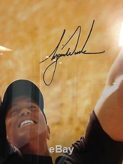 Tiger Woods Autographié 16x20 Photo Upper Deck Assermentée Encadrée