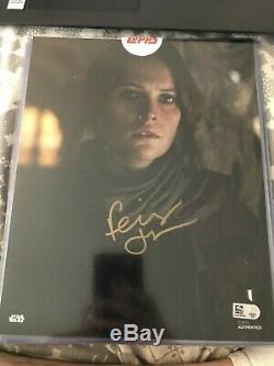 Topps Star Wars Authentics Felicity Jones Jyn Erso 8x10 Signé Autograph