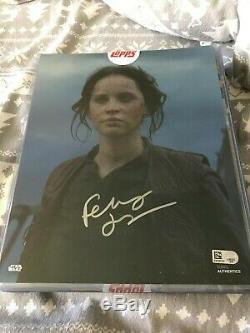 Topps Star Wars Authentics Felicity Jones Jyn Erso 8x10 Signé Autograph