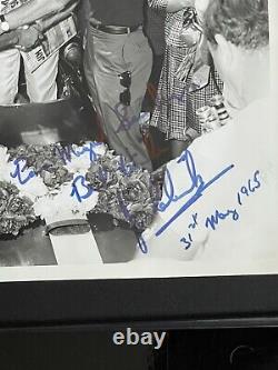 Très Rare Authentic Autographié Jim Clark 8x10 Indianapolis 500 Photographie