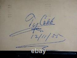 Ty Cobb 12/11/55 Signé (bas) Beckett Certifié Authentique Gpc Autographié Mint