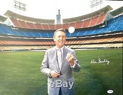 Vin Scully Signe Los Angeles Dodgers Photo Dédicacée Autographed Psa Adn Authentique