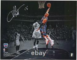 Vince Carter New Jersey Nets Signé 11x14 Dunk Vs Bobcats Spotlight Photo