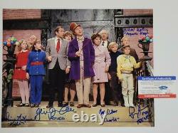 Willy Wonka Kids (5) Autographes Cast Signé 11x14 Photo Oc Hologramme Authentique